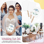 Taobary 75 Pieces DIY Paper Church Fans Handle Wooden Sticks for Wedding - Image 6