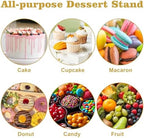 5 Pcs Gold Metal Cake Stand Sets for Birthday, Cakes and Cupcakes Stand for Wedding, Golden Dessert Table Display Set for Party, Desserts Stand with Gold Trays for Candy Bar Baby Shower - Image 7