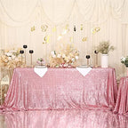 SquarePie Sequin Tablecloth 60x120 Inch Fuchsia Pink for Wedding Party - Image 3