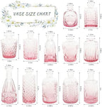 SUPMIND Glass Bud Vases Set, 12pcs Pink Small Flower Vases in Bulk - Image 3