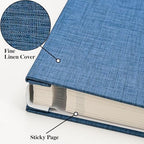 Vienrose Self Adhesive Photo Album Arch Window Scrapbook 120 Pages Blue - Image 2