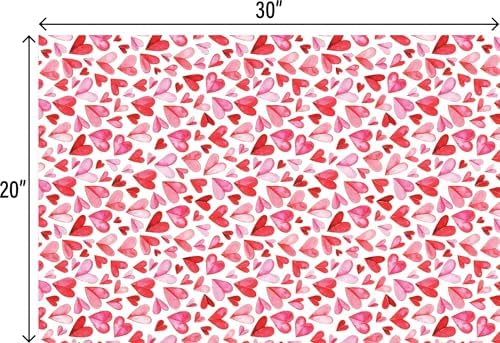 Jillson & Roberts Printed Unfolded Gift Tissue 20" x 30", Folded Hearts, 240 Sheets - Image 3