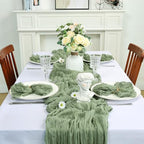 12 Pack 23 x 120 Inch Sage Green Table Runner 10Ft Cheesecloth - Image 3