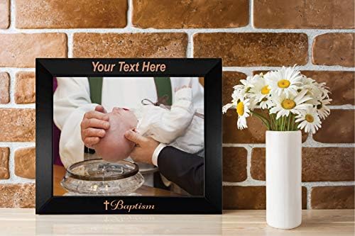 PersonalizationStreet - Religion Occasions: Baptism Personalized 8" x 10" Horizontal Black Wood Photo Frame with Free Custom Engraving, Shipping and Photo Print of Your Special Photograph - Image 5
