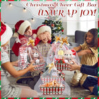 Nuogo 12 Pack Christmas Basket for Gifts Empty 9.8 x 6.5 Inch Bulk Gift Baskets Empty to Fill Cardboard Trays with Basket Bags, Pull Bows for Christmas Holiday Birthday Party Gifts(Plaid Style) - Image 6