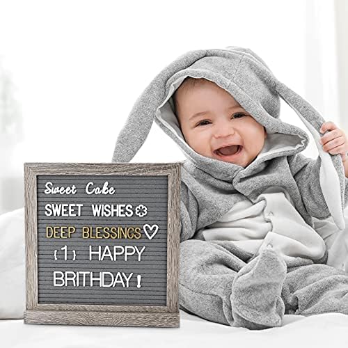 Double Sided Felt Letter Board with Letters - Pre Cut & Sorted 725 letters with Stand, Cursive Style Letters, Big Letters, Plastic Organizer, Tabletop Display, Rustic Farmhouse Wall Decor - Image 4