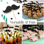 174PCS Mustache Party Decorations, 20 Guests -Large Mustache Decoration for Father's Day, Baby Shower, Men's Birthday, Little Man Theme Party, Graduation Decorations, Barber's Party, Bachelor Party - Image 5