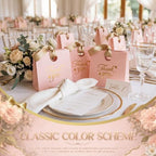 Feifeiya 30 Pcs Thank You Gift Bags with Ribbon Handles 7.87 x 3.54 x 7.09 Inch Paper Candy Gift Bags with Gold Foil Printed for Appreciation Birthday Wedding Bridal Baby Shower Party Favors(Pink) - Image 5