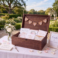 Geelin Wooden Wedding Card Box with Letter Flag Rustic,Retro Color by Geelin