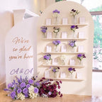 36 Pcs Artificial Flowers Table Centerpiece, Purple Series, Clear - Image 2