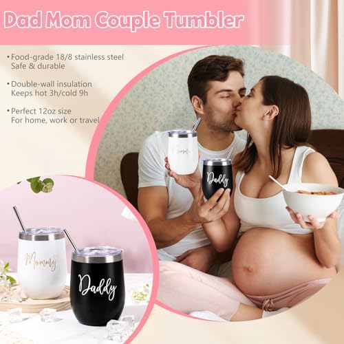 Baby Gift Set, Baby Girl Gifts, New Mom Gifts for Women, New Parents Gifts for Couples w/New Mom and Dad Tumbler Newborn Essentials for Gender Reveal, Baby Shower Pregnancy Gifts for First Time Moms - Image 3