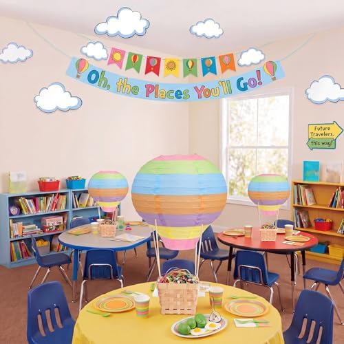Meooeck 8 Sets Multicolor Hot Air Balloon Table Centerpieces Decor - Image 5