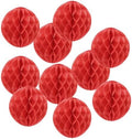PATIKIL 10pcs 14" Honeycomb Balls Tissue Paper Pom Poms, Party Hanging Paper Honeycomb Balls Decoration for Birthday Wedding Home Backdrop Decor, Red by PATIKIL
