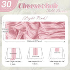 30 Pack Light Pink Cheesecloth Table Runner 17 x 108 inch Cheese Cloth Table Runners 9ft Pink Table Runner Rustic Romantic Sheer Gauze Runner for Wedding Party Baby Shower Table Decoration - Image 2