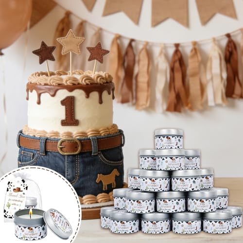 50Set Baby Shower Candle Party Favors Western Cowboy Lavender Scented Candles Bulk Favors for Guests Girl Boy Baby Shower Gender Reveal Party Gifts (Cowboy) - Image 6