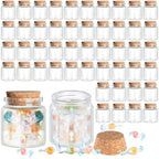 Patelai 48 Pcs Small Glass Bottles with Cork, 50 ml Vials Jars Mini Potion Bottles Empty Spell Jars Sand Art Decorative for DIY Sand Water Pill Party Supplies by Patelai