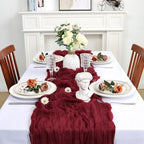 16 Pack 23 x 120 Inch Burgundy Table Runner 10Ft Cheesecloth - Image 3