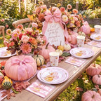 Pickmesh 400 Pcs Pink Little Pumpkin Birthday Party Plates Napkins and Cups - Image 6