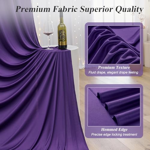 12ft x 10ft Purple Backdrop Curtains for Parties, Wrinkle Free 2 Panels Photo Backdrop Drapes Back Drop Cloth for Wedding Birthday Photography Background Decor - Image 3
