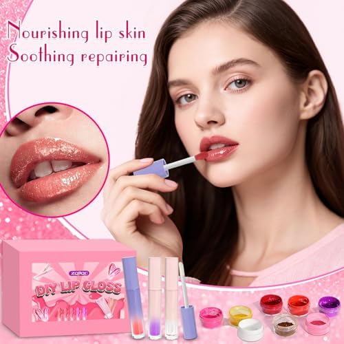 Anime Princess Cake Toppers, Snow Theme Princess Cake Decorations&Lip Gloss Kit for Kids, Fun DIY Lip Gloss Making Kit Birthday Gifts for Girls Kids Teens Baby Shower Children's Party - Image 3