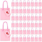 Zhehao 50 Pack Mini Gift Bags Bulk with Handles and Tags,Pink by Zhehao