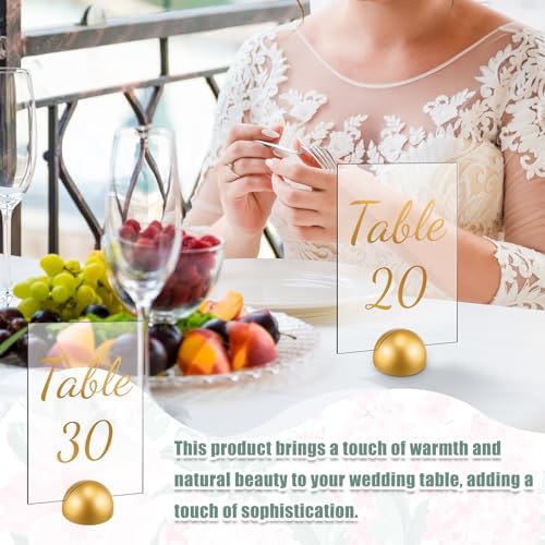 AceOrbit 30 Pack Acrylic Table Numbers 1-30 Gold with Stands,Classic - Image 6