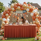 2 Packs Terracotta Spandex Tableclothes for 4 Foot Rectangle Tables, Wrinkle Free 4ft Fitted Table Cover Stretch Table Cloth Desk Skirt for Weddings Baby Shower Birthday Party Banquet Decorations - Image 3