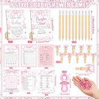Sherr 424 Pcs Pink Bow Baby Shower Games Decorations, Set 8, 50 Pacifiers - Image 3