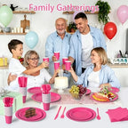 350 Pcs Hot Disposable Plates and Napkins Tableware Set for 50 Guests - Image 6