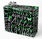 AOFUN Custom Name Gift Wrapping Paper Cute Birthday Wrapping Paper Mens Birthday Wrapping Paper for Boys Girls Men Women Mens Wrapping Paper Christmas 5 Rolls 58" x 23" by Unknown