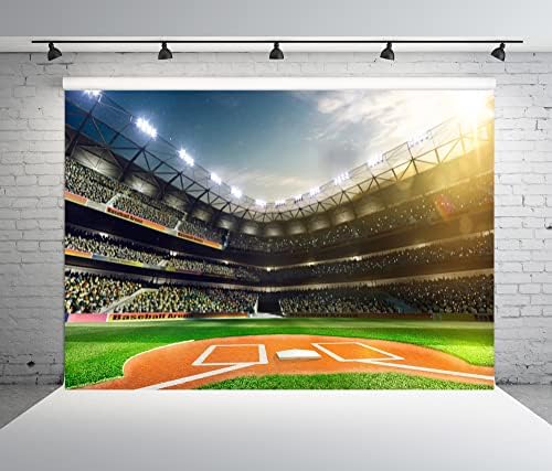 BELECO 15x10ft Fabric Baseball Backdrop Baseball Field Stadium Photography Backdrop for Baby Shower Birthday Party Decoration Sport Games Photo Background Props by BELECO