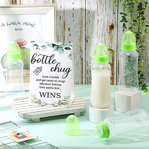 Trelaco 12 Pcs Baby Shower Bottle Chug Game, Leaves, Green - Image 4