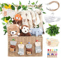 Wisreach Wooden Woven Baby Shower Crate – Foldable Storage Basket with Handles, Handwoven Gift Box for Baby Shower & Newborn Essentials, Welcome Gift for Baby Shower, Newborn Boys Girls by Wisreach