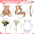 Sliner 4 Sets Pink Bear Baby Shower Centerpieces Gender Reveal Decorations - Image 3