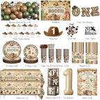 258pcs My First Rodeo Decorations Boy for Cowboy, Serves 25 - Image 2