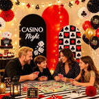 FYSUIMU 3 Pcs Casino Night Arch Backdrop Covers Black Red Dice Playing Card Stretchy Spandex Arch Stand Fabric Cover for Vegas Themed Game Night Poker Birthday Party Decor (4ft/5ft/6ft) - Image 7