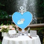Wedding Guest Book Alternative Drop Box Frame - Anchor Nautical Beach Wood - Image 3
