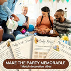 WOODAMORE Winnie Baby Shower Games Boy - Pooh Baby Shower Bingo Cards for 25 Guests, Word Scramble Favors, Guess Who Mommy Or Daddy Game Ideas for Party Decorations (Pack of 2) - Image 6