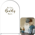We Can Bearly Wait Brown Arch Cover for Baby Shower Party Decor,Elastic Spandex (G2352X,4.6x8ft (140x240cm)) by AOSTO