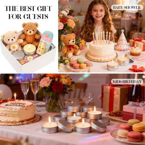 100 Pcs 1 Oz Mini Vanilla Scented Soy Candle Set,Wedding Favors for Guests Bulk 100,The Quantity of Multiple Sets Meets Your Needs for Wedding and Party Gifts and Party Favors. - Image 7