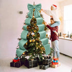 Wavwavw Christmas Giant Velvet Bow Decor Sage Green Big Bow, 75 x 18 Inches - Image 4