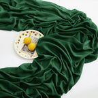 Horbaunal 12 Pack Dark Green Chiffon Table Runners 10FT, 29x120 Inches - Image 6