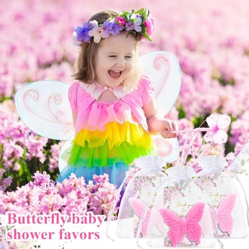 Dunzy 100 Sets Butterfly Soap Favors Baby Shower with Thank You Cards - Image 4