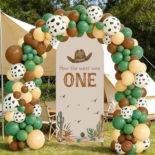 How the West Was One Decorations Arch Backdrop Covers and Balloon Garland Arch Kit 6ft Western Cowboy First Birthday Decorations for Baby Boys Cowboy First Rodeo Bday Decors Supplies - Image 4
