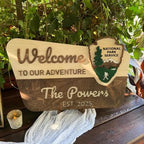 Personalized 3D National Park Service Family Name Welcome Sign,Welcome To Our Adventure National Park Sign for Engagement,Wedding,Baby Shower,House Decorative Signs & Plaques (17"x10"/43.2x26.5cm) - Image 5