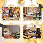 Gerrii Wedding Party Decoration 12 x 9.4 x 5.3 in Large Wicker Storage Basket with Lid Wedding Card Box and Card Banner Set Money Envelope Box Gift for Baby Shower Favor Supplies(Khaki) - Image 6
