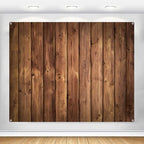 Wood Backdrop 10x8ft Brown Rustic Wooden Floor Panel Wall Fabric Photo Background for Baby Shower Birthday Wedding Western Party Banner Decorations Photography Supplies Polyester by Unknown