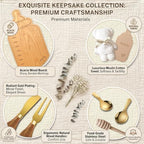 Baby Bottle Shaped Acacia Wood Cheese Board Gift Set - Premium Baby Shower Prizes for Game Winners, Gender Reveal & Bridal Shower Party Favors for Guests Acacia Wood 6 Sets - Image 4