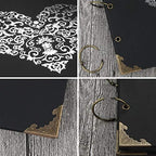 Photo Album DIY Scrapbook, 10x10 inch 50 Pages Double Sided, Vintage Hardcover Three-Ring Binder Picture Booth Albums with 6 Colors 408pcs Self Adhesive Photos Corners for Memory Keep (Black) - Image 3