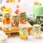 Funnymoom 24 Sets Baby Shower Bottles Favors for Guests Glass 100 ml Milk Jar with Ribbons and Stickers Decorations for Gender Reveal Newborn Centerpiece Party Favor(Sage Green,Baby) - Image 2